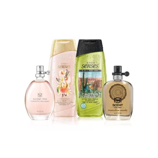 مجموعة هدايا جل الاستحمام والعطر للنساء والرجال 30 مل